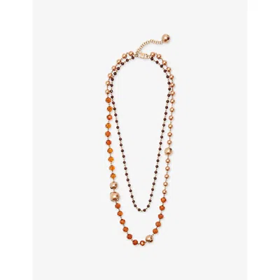 Weekend Max Mara Omens Layered Bead Necklace Gold