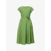 Weekend Max Mara Abito Magma In Popeline In Green