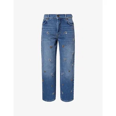 Weekend Max Mara Omens  Manetta Embellished Denim Jeans