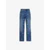 Weekend Max Mara Manetta Embroidered Straight Jeans In Navy