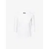Weekend Max Mara Omens  Multia Round-neck Cotton-jersey Top In White