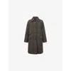Weekend Max Mara Omens Chocolate Pitone Raglan-sleeves Wool-blend Coat In Brown