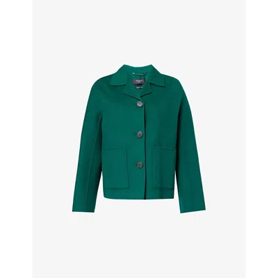 Weekend Max Mara Omens Green Sale Patch-pockets Wool-blend Jacket