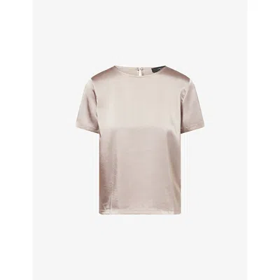 Weekend Max Mara Omens  Zona Round-neck Woven Top In Neutral