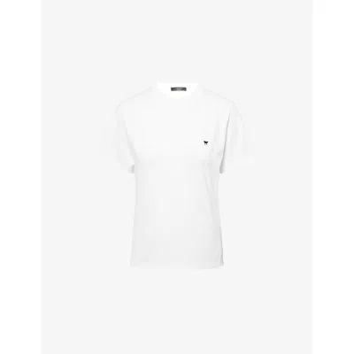 Weekend Max Mara Omens  Venaco Logo-embroidered Cotton-jersey T-shirt