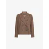 Weekend Max Mara Omens Wine-coloured Gerusia Double-breasted Wool Blazer