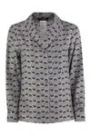 Weekend Max Mara Oncia Silk Shirt In Multi