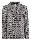Weekend Max Mara Oncia Silk Shirt In Multi