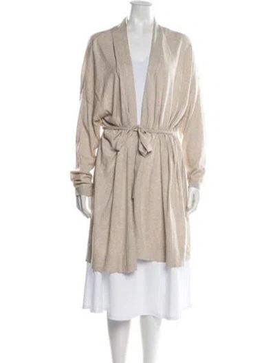 Pre-owned Weekend Max Mara Open Front Sweater In Gray