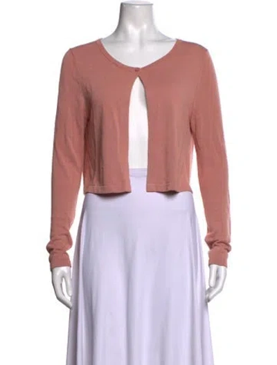 Pre-owned Weekend Max Mara Open Front Sweater In Pink