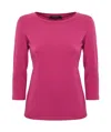 Shop Weekend Max Mara Open-necked Black Shirt In Pink