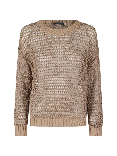 Weekend Max Mara Open-knit Sweater In Neutral