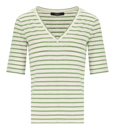Weekend Max Mara Opzione Green Striped T-shirt