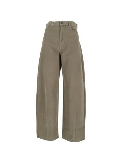 Weekend Max Mara Ordine Wide-leg Trousers In Green