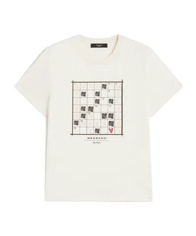 Weekend Max Mara Organic Cotton Jersey T-shirt In White