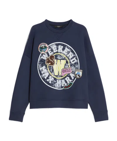 Weekend Max Mara Organic Cotton Sweatshirt In Black