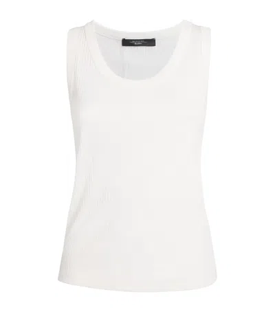 Weekend Max Mara Organic Cotton Tank Top In White