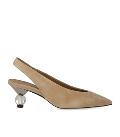 Weekend Max Mara Orma Beige Slingback Pump In Brown