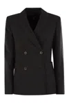 Weekend Max Mara Double Breasted Blazer In Black