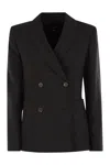 Weekend Max Mara Double Breasted Blazer In Black