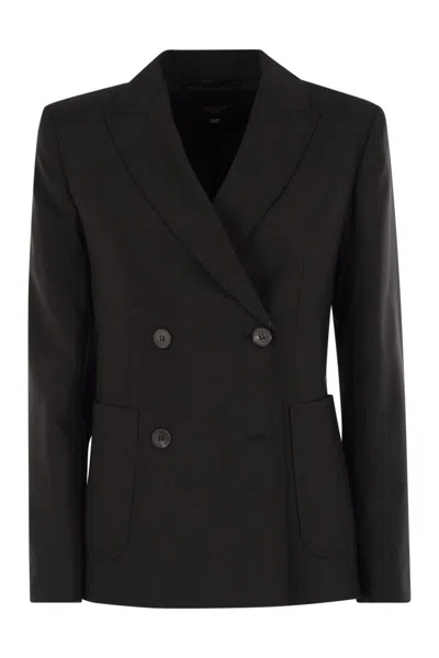 WEEKEND MAX MARA WEEKEND MAX MARA ORNATI - DOUBLE-BREASTED BLAZER IN WOOL CANVAS