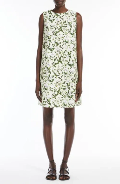Weekend Max Mara Ornati Floral Sleeveless Shift Dress In Lilac