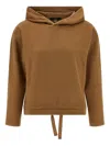 Weekend Max Mara Oscuri Drawstring Hoodie In Brown