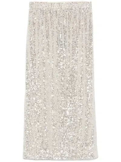 Weekend Max Mara Sequined Dress In White