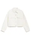 Weekend Max Mara Coarse Cotton Short Jacket In Avena