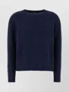 Weekend Max Mara Oversize Crew Neck Alpaca Blend Sweater In Blue