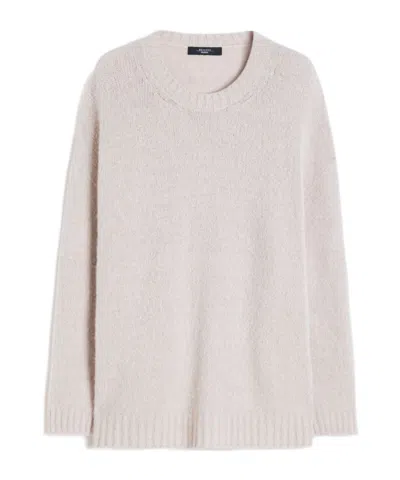 Weekend Max Mara Oversized Alpaca And Cotton Sweater In Neutral