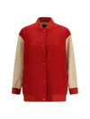 Weekend Max Mara Oversized Bomber In Double Wool In Red
