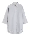 Weekend Max Mara Oversized Cotton Oxford Shirt In Blue