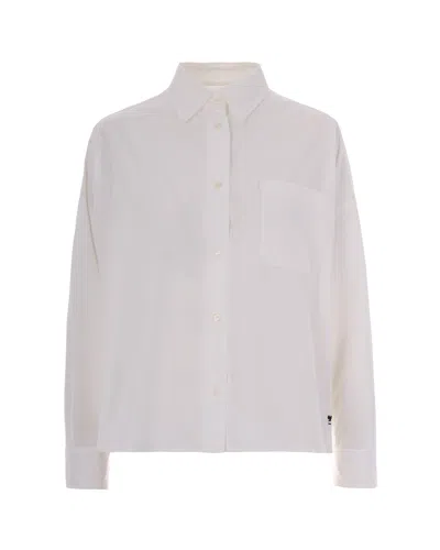 Weekend Max Mara Oversized Cotton Shirt In White