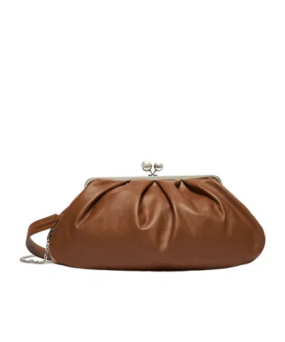 Weekend Max Mara Oversized Frame Shoulder Bag In Tobacco Color