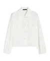 Weekend Max Mara Oversized Jacket In Cotton Poplin In White
