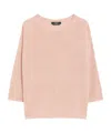 Weekend Max Mara Oversized Linen Jumper In Pink