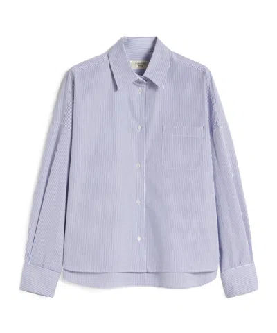 Weekend Max Mara Oversized Poplin Shirt In Blue