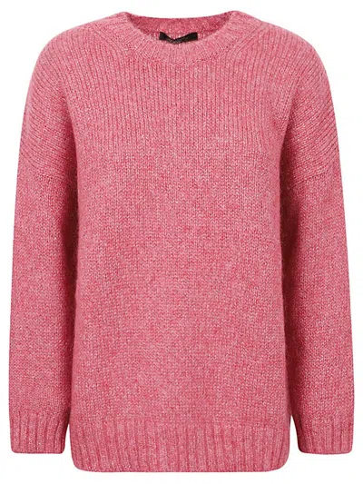 Weekend Max Mara Oversized Relaxed Fit Jumper In Pink