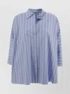 Weekend Max Mara Oversized Striped Cotton Poplin Shirt