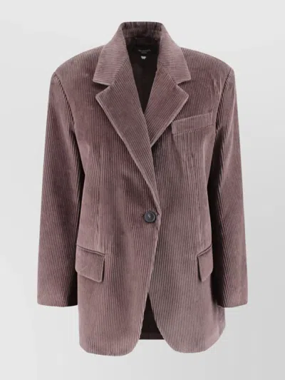 WEEKEND MAX MARA OVERSIZED VELVET BLAZER FEATURING CHEST POCKET