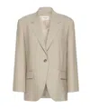 Weekend Max Mara Oversized Woollen Cloth Blazer In Neutral