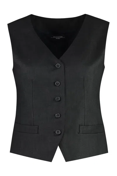 WEEKEND MAX MARA PACCHE SINGLE-BREASTED VEST