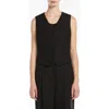 Weekend Max Mara Pace Canvas Waistcoat In Black