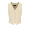 Weekend Max Mara Pace Ivory Vest In Neutral