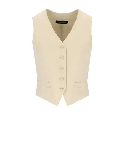 Weekend Max Mara Pace Ivory Vest In Neutral