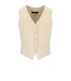 Weekend Max Mara Pace Ivory Vest In Neutral