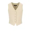 Weekend Max Mara Pace Ivory Vest In Beige