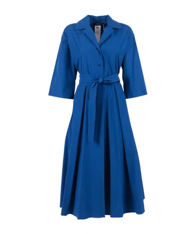 Weekend Max Mara Padana Belted Shirtdress In Blue