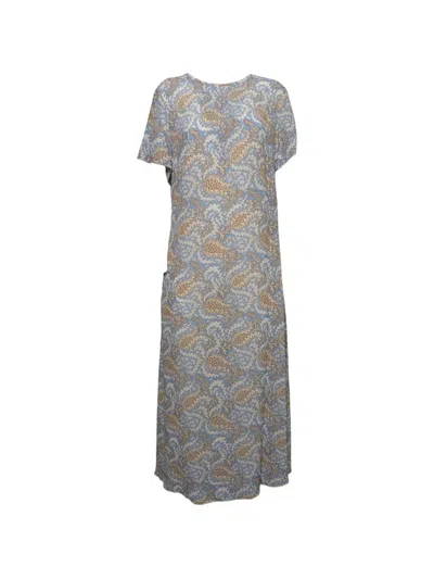 Weekend Max Mara Paisley Dress In Blue